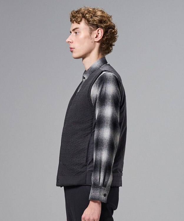 JOSEPH HOMME 【2WAY】パデットニットブロック　リバーシブルベスト グレー系