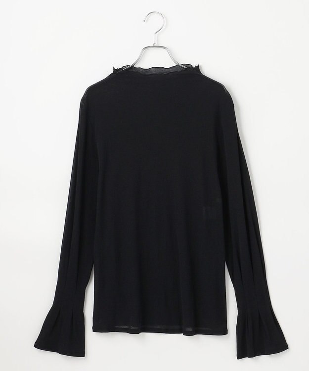 #Newans 【洗濯機可能】フレアカフスシアープルオーバー ブラック