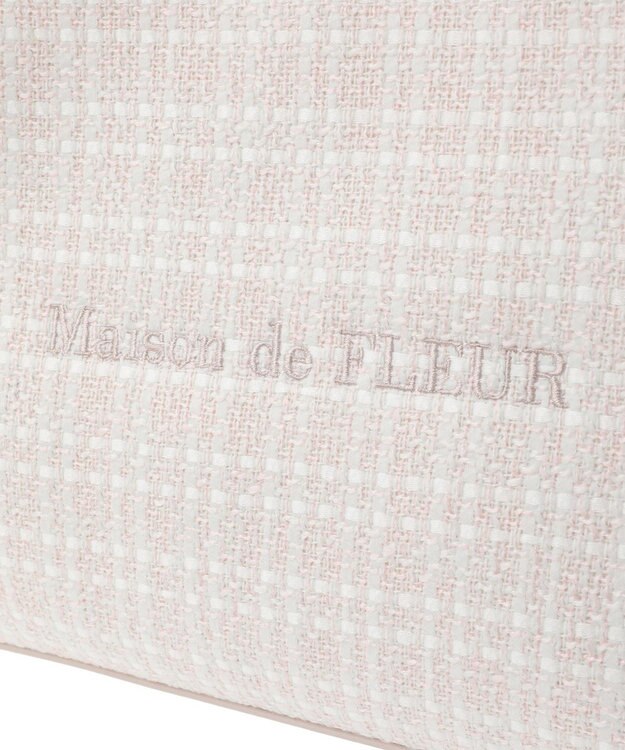Maison de FLEUR スカーフ付きツイード2Wayトートバッグ Light Pink