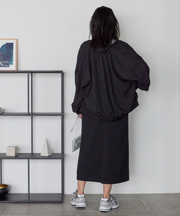 AMERICAN HOLIC リバーシブルシフォン×チュールブルゾン Black