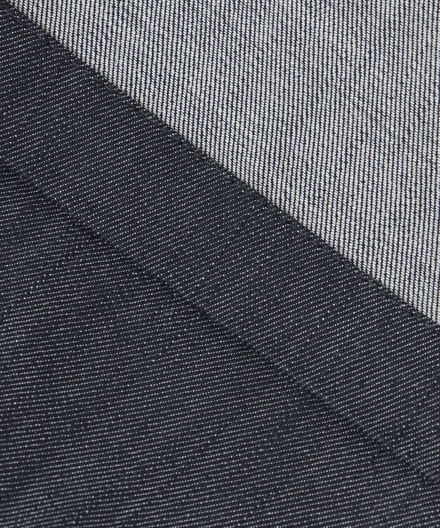 J.PRESS LADIES S 【洗える】セルロースシャンブレー ワイド パンツ ネイビー系