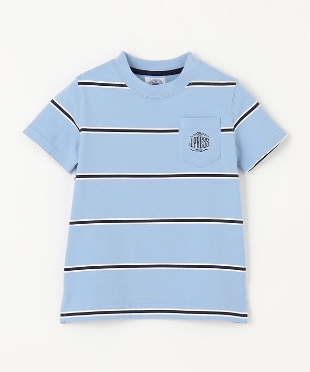 J.PRESS KIDS 【100-130㎝】マルチボーダー 半袖Ｔシャツ サックスブルー系1