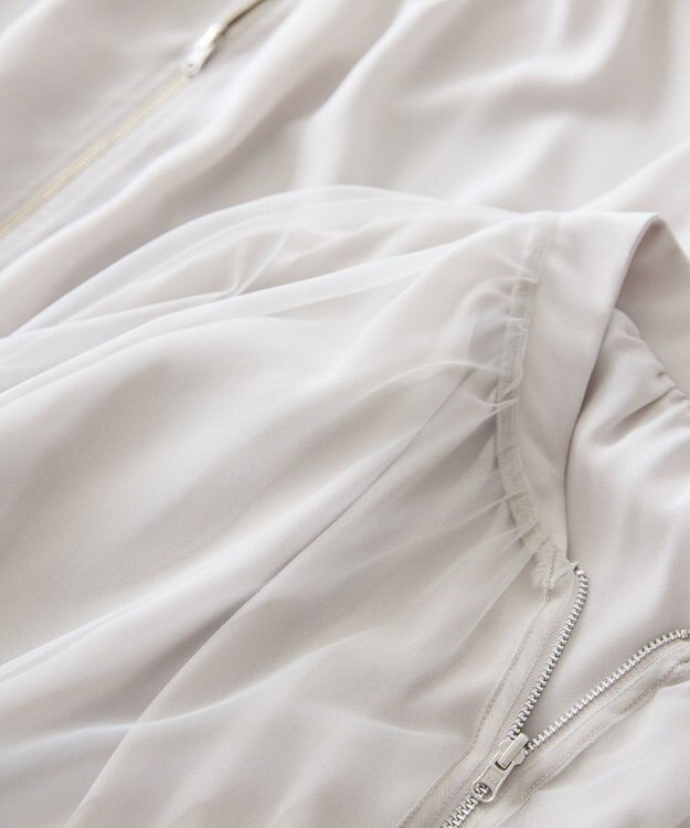 AMERICAN HOLIC リバーシブルシフォン×チュールブルゾン Light Gray