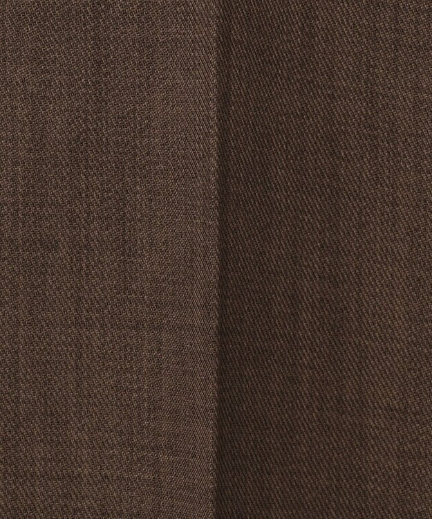 自由区 【接触冷感・速乾・UVカット・撥水・防シワ】リネンライクツイル ワイドストレート ダークブラウン系