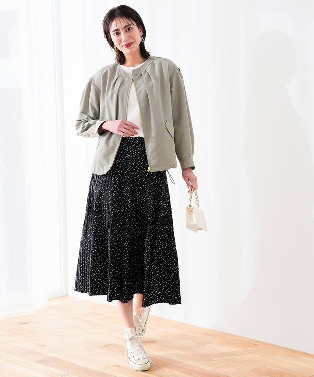 ANY SIS 【花粉リリース】スプリングコンフォート ブルゾン ライトカーキ