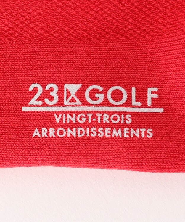 23区GOLF 【WOMEN】【日本製】ベーシック アンクルソックス レッド系