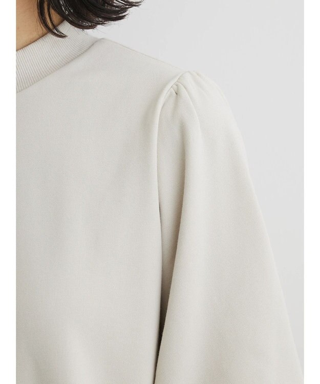 Green Parks 袖ギャザーボリューム裏毛プルオーバー Light Beige