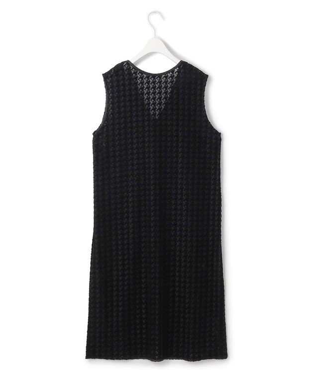 ICB L ハウンドトゥースフロッキーレース ワンピース ブラック系