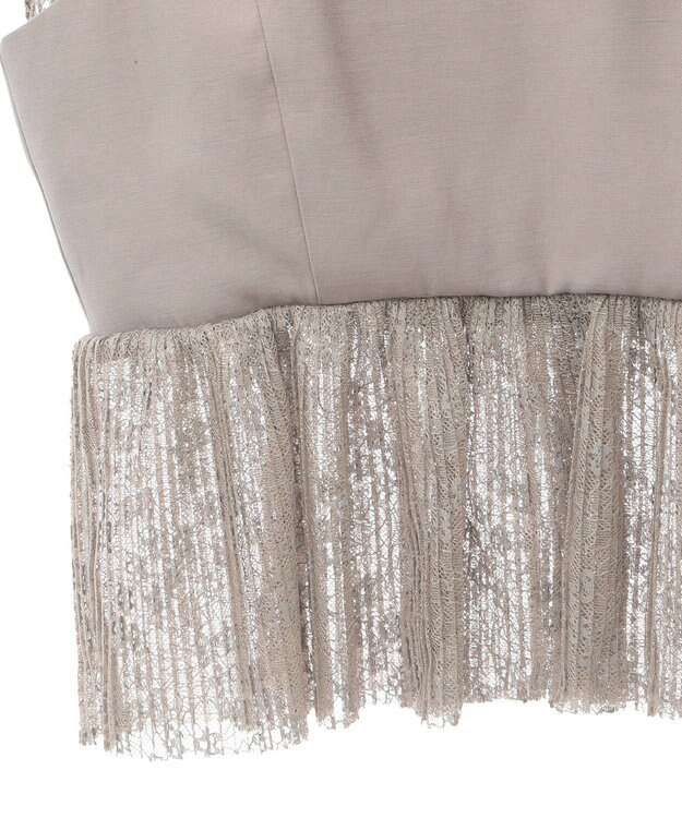 Green Parks ・ＥＬＥＮＣＡＲＥ　ＤＵＥ　ドッキングレースブラウス Gray Beige