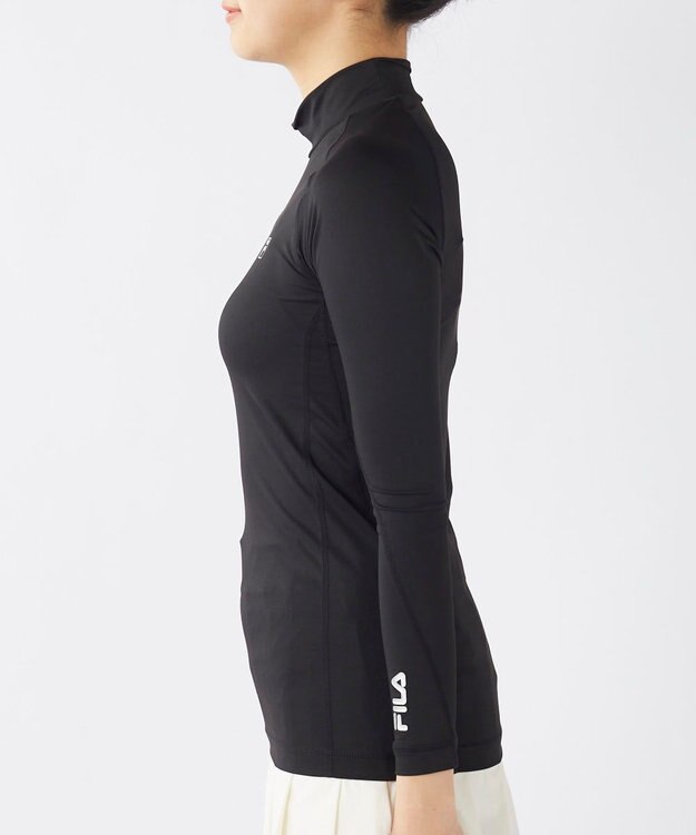 FILA GOLF／marie claire 【FILA GOLF】コンプレッションロングスリーブシャツ ブラック