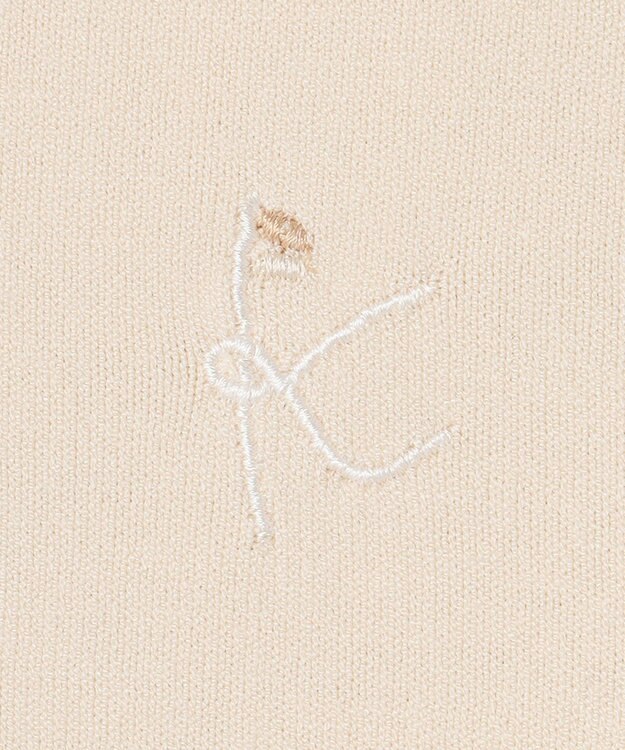 組曲 KIDS 【150-160cm】リボンインターシャニット カーディガン ベージュ系