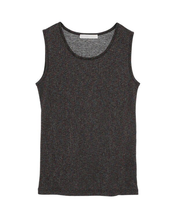 Green Parks ・Ｐｅｔｉｔ　Ｆｌｅｕｒ　ラメリブタンクトップ Black