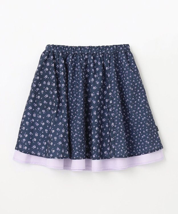 組曲 KIDS 【110-140㎝】フラワーパッチワークスカート ネイビー系5