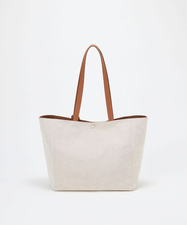 TOPKAPI 【Breath TOPKAPI】SMILE COLLECTION エンボス スマイル ビッグ トートバッグ /スマイルチャーム付き ベージュ