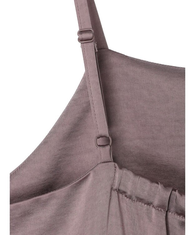 earth music&ecology サテンキャミワンピース Beige