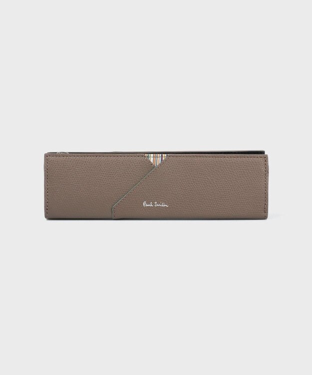 Paul Smith グレインレザー ペンケース グレイッシュベージュ