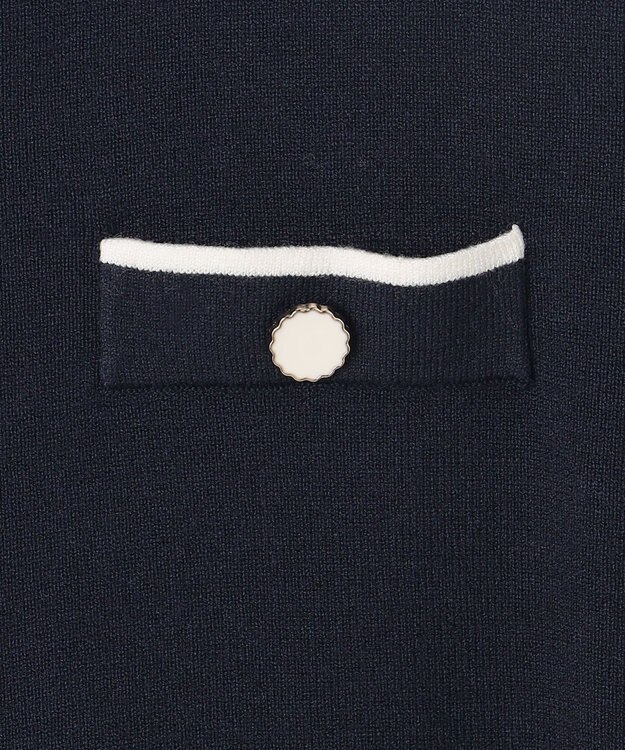 TOCCA BI-COLOR KNIT DRESS ニットドレス ネイビー系