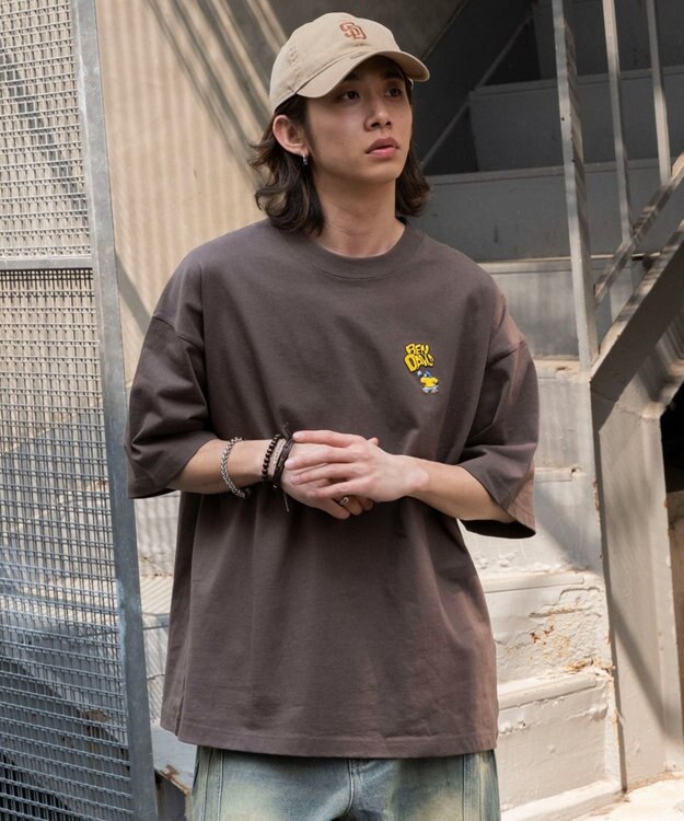 WEGO 【ユニセックス着用ITEM/SMLサイズ展開】別注BENDAVISワンポイントT（SS） ブラウン