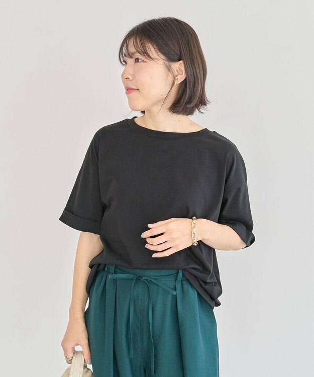 Green Parks ・ｓｗｉｎｇ　ｂｙ　シルケットオーバーサイズＴＥＥ Black