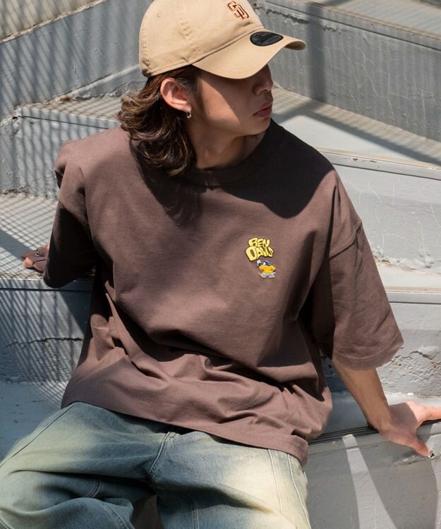 WEGO 【ユニセックス着用ITEM/SMLサイズ展開】別注BENDAVISワンポイントT（SS） ブラウン