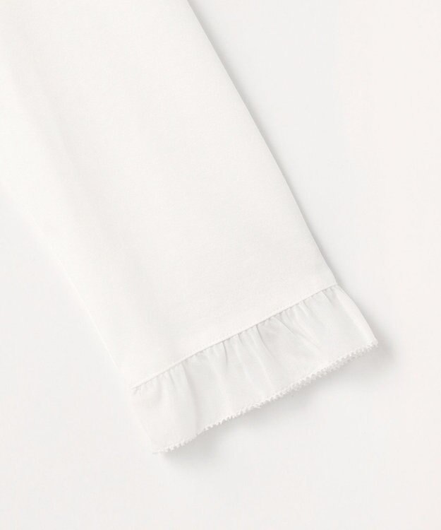 J.PRESS LADIES S 【レイヤードスタイルに】フリルシャツ ジャージー オフ系
