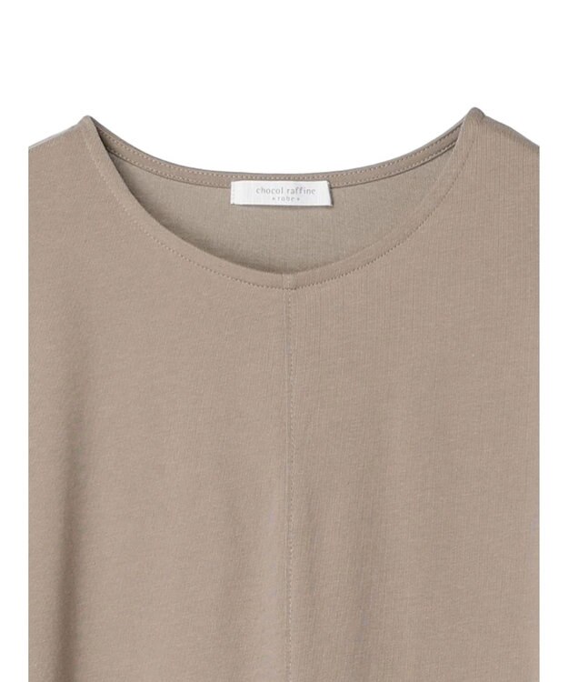 Green Parks 冷っとすずやか　袖広チュニック Gray Beige