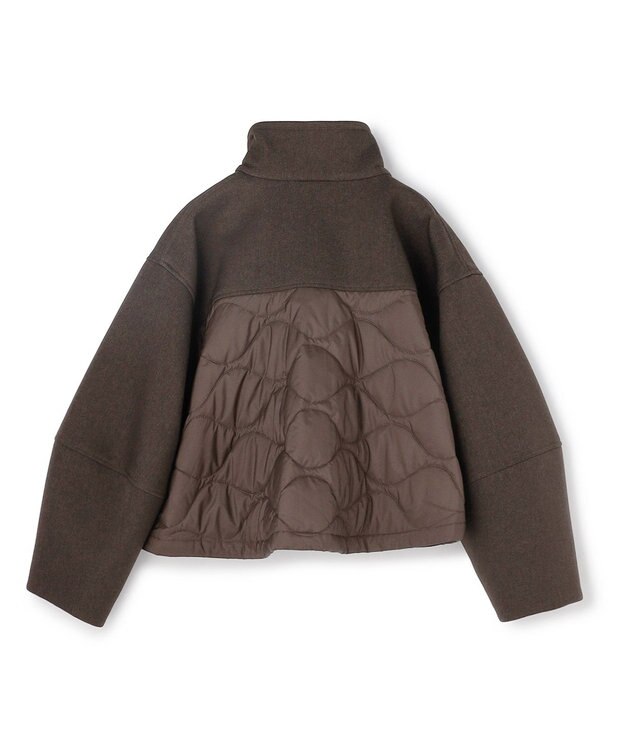 uncrave パディング×ボンディングコンビ コート ダークブラウン