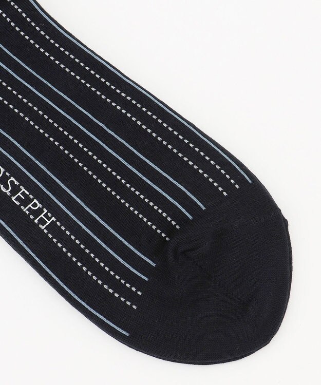 JOSEPH HOMME ピンコンボストライプ　ソックス ブラック系3