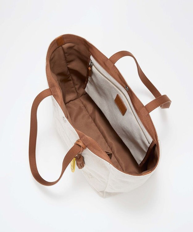 TOPKAPI 【Breath TOPKAPI】SMILE COLLECTION エンボス スマイル ビッグ トートバッグ /スマイルチャーム付き ベージュ