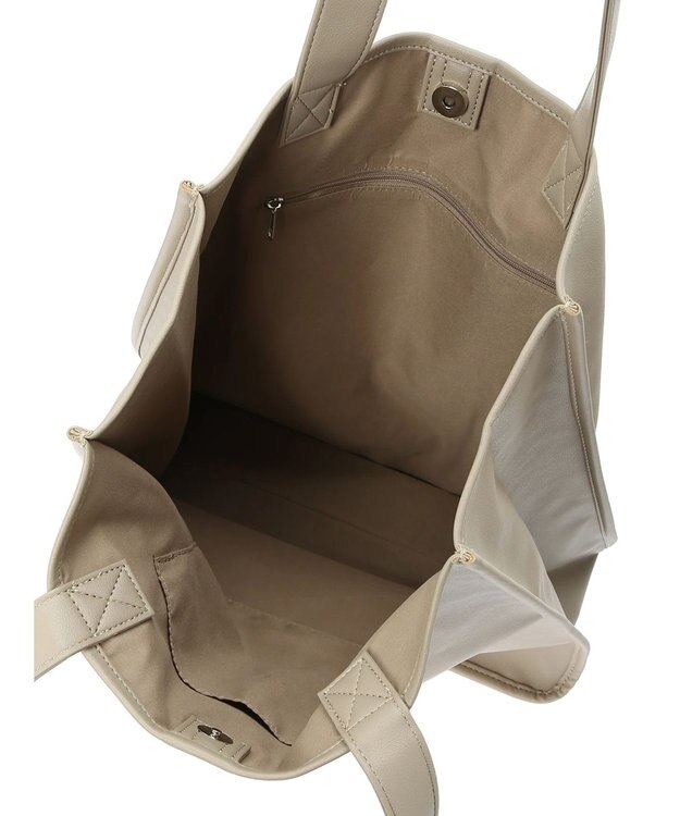 CRAFT STANDARD BOUTIQUE フェイクレザースクエアトート Gray Beige