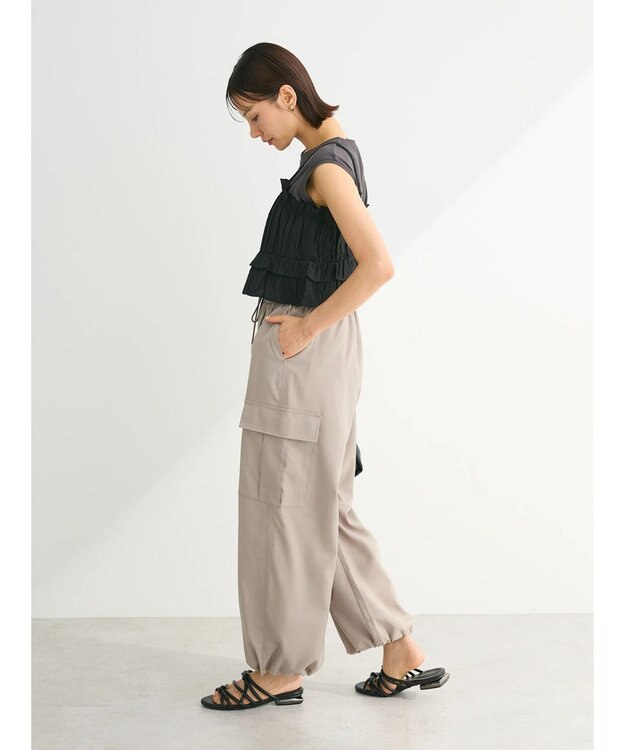 Green Parks シャーリングキャミビスチェ Black