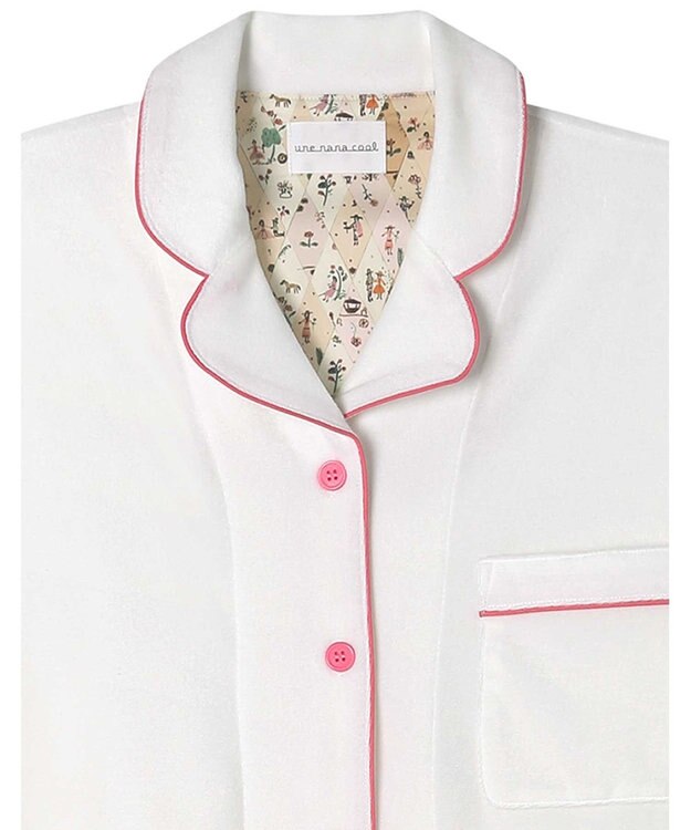 une nana cool なめらかパイルパジャマ MADE WITH LIBERTY FABRIC ホワイト