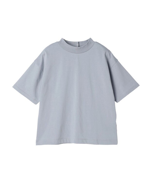 CRAFT STANDARD BOUTIQUE 接触冷感モックネックリングドットプルオーバー Sax