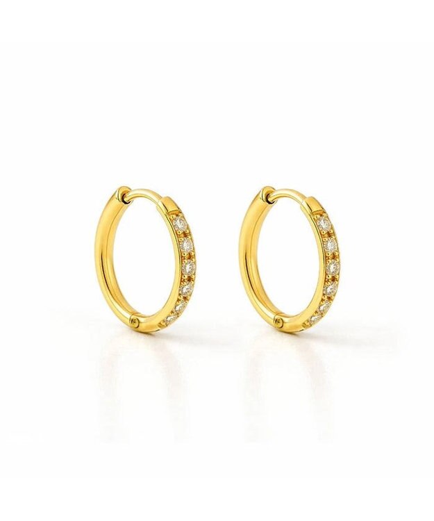 blancotokyo 【金属アレルギー対応】ジルコニアフープピアス CLARA ゴールド