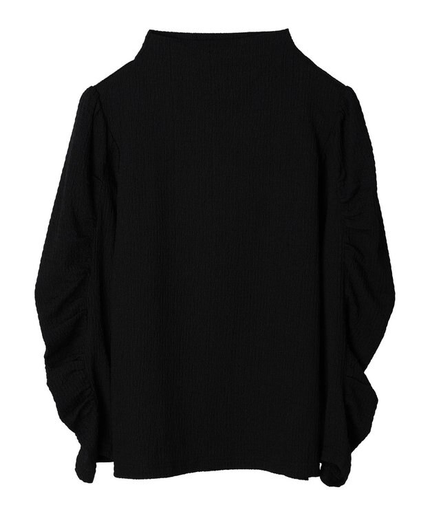 Green Parks ■ＥＳＣＡＲ　ボトルネッククレープカットプルオーバー Black