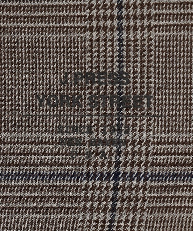 J.PRESS YORK STREET 【UNISEX】チェックストレッチCPOジャケット ブラウン系3