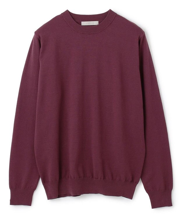 UNFILO MENS 【男女兼用】ライトウォーム クルーネックニット ボルドー