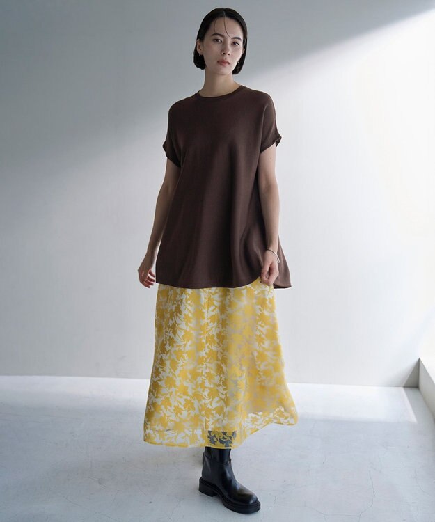 UNFILO スゴ機能 フレアニット [EC限定]ブラウン