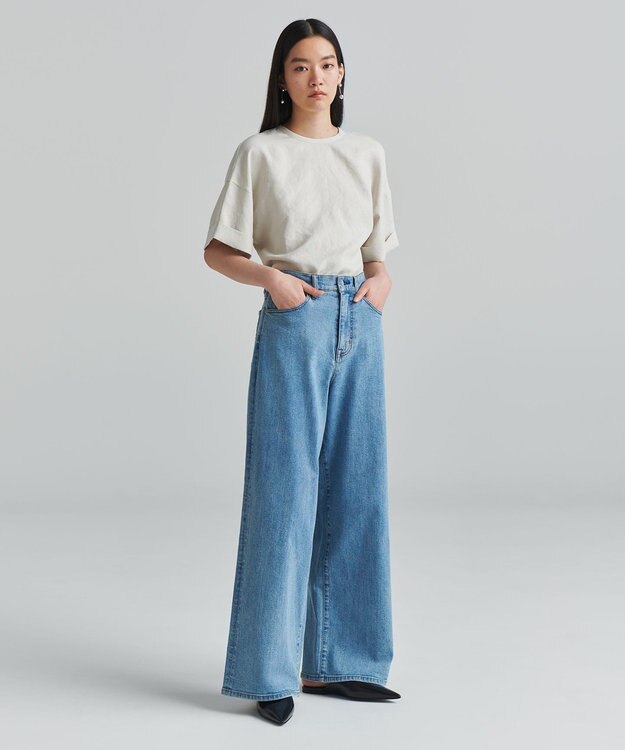 NAVE 【ReNAVE　洗える】スラブツイルブラウス ベージュ系