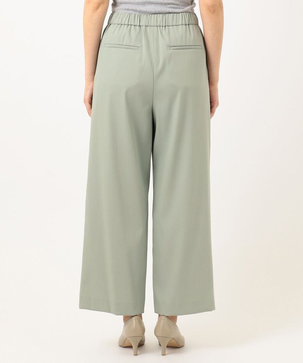 J.PRESS LADIES 【洗える】T／Rアルデンテツイル パンツ スモーキーグリーン系