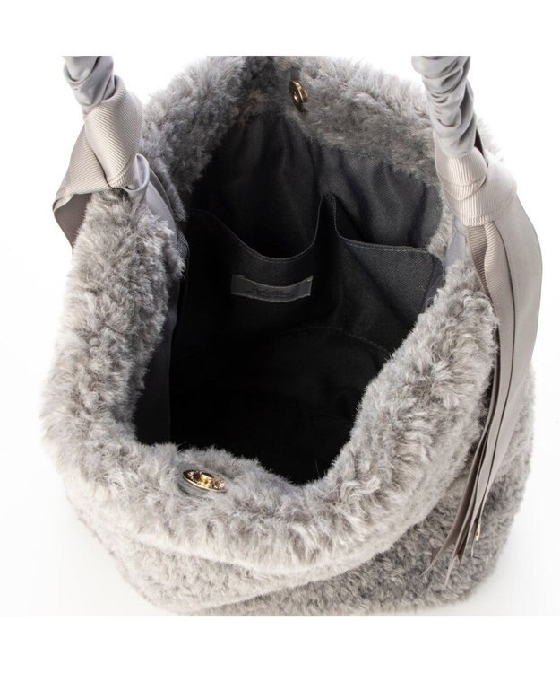 UNBILLION カシュカシュ cachecache / 下がりグログランボアトートバッグ GY