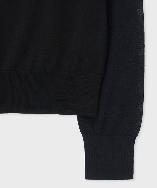 Paul Smith 【洗える】シアー コンビネーション カーディガン ブラック