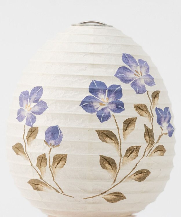 ちょうちん堂 【あかり道】〈手書絵付〉枯色桔梗 ちょうちん ライト ホワイト