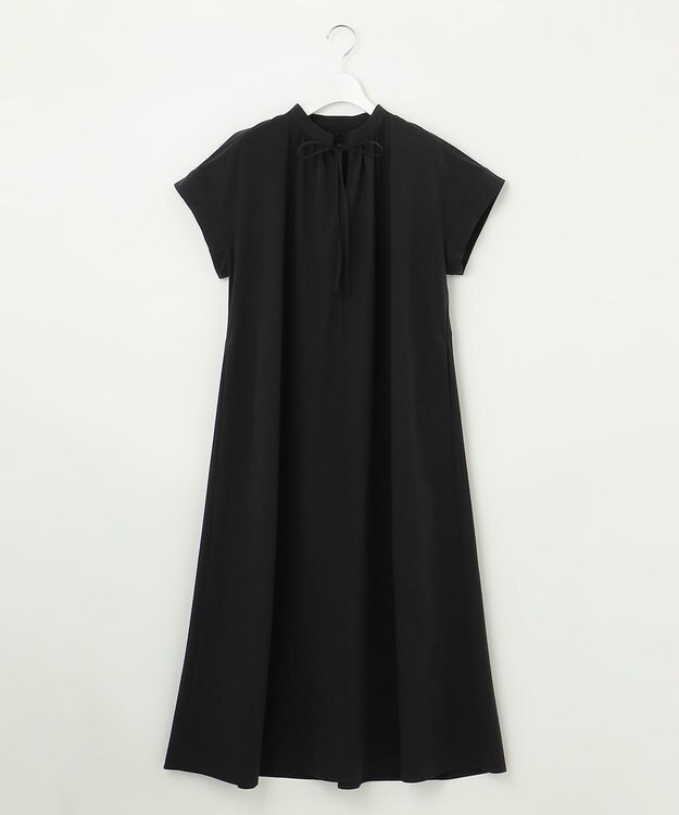 UNFILO 【GISELe 6月号掲載/洗える/軽量】MOVE TEX ギャザーワンピース ブラック