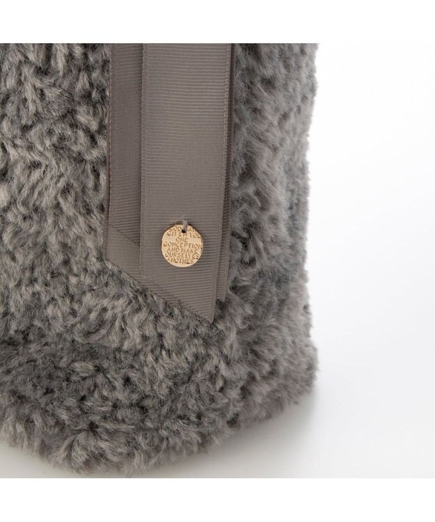 UNBILLION カシュカシュ cachecache / 下がりグログランボアトートバッグ GY