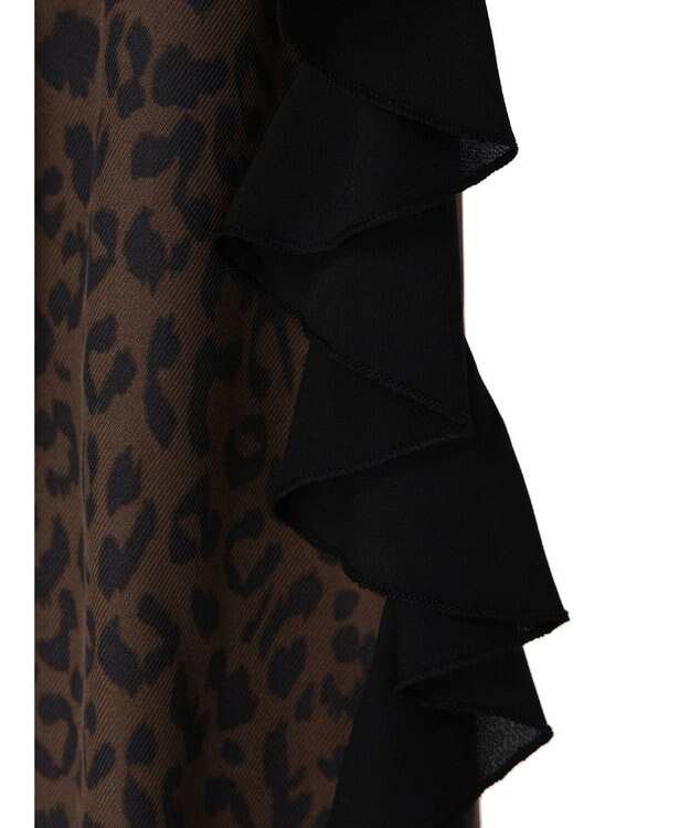 Green Parks ■ＥＳＣＡＲ　サイドラッフルナロースカート Leopard