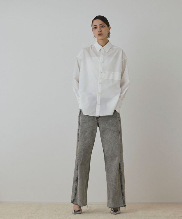 GRACE CONTINENTAL オーバーシャツ ホワイト