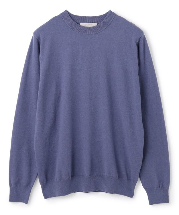 UNFILO MENS 【男女兼用】ライトウォーム クルーネックニット ダスティブルー