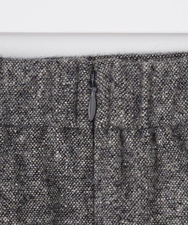 J.PRESS LADIES シルクネップ ツイード スカート ライトグレー系