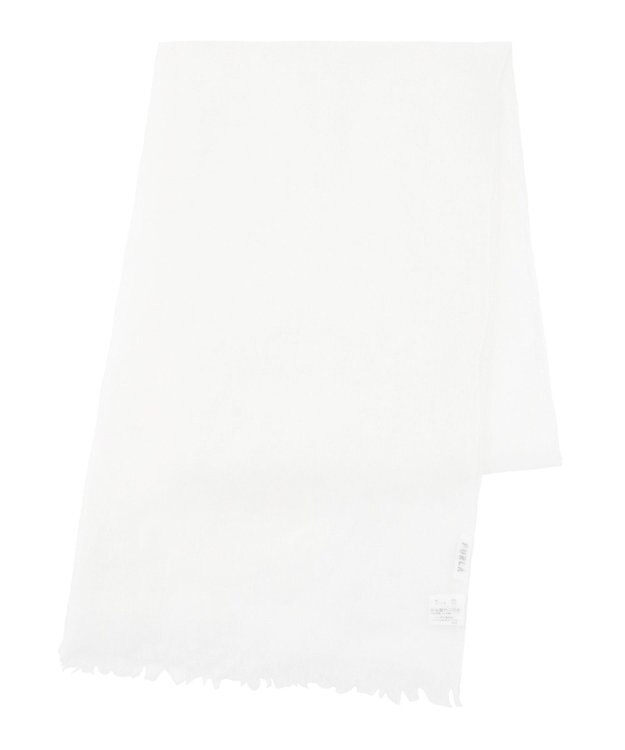 MOONBAT FURLA(フルラ) 麻カシミヤ無地ビッグストール／60×180cm ホワイト